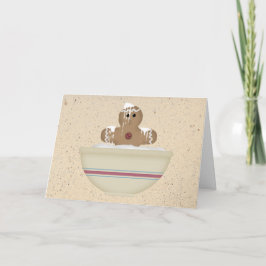 Messy Gingerbread Man Kerst Kaart
