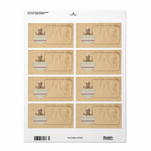 Messy Gingerbread Man Label (Full Sheet)