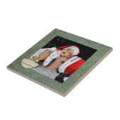 Messy Gingerbrood Man Custom Holiday Foto Tegel Tegeltje (Zijkant)