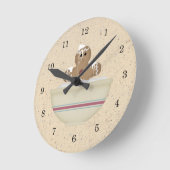 Messy Gingerbrood Man Wall Clock Ronde Klok (Hoek)