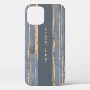 Messy Gold Line   Blauwe periwinkle   Beroepsbeoef Case-Mate iPhone Case