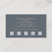 Messy Gold Line | Blauwe periwinkle | Beroepsbeoef Klantenkaartje (Achterkant)