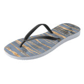 Messy Gold Line | Blauwe periwinkle | Beroepsbeoef Teenslippers (Schuin)