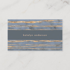 Messy Gold Line | Blauwe periwinkle | Beroepsbeoef Visitekaartje