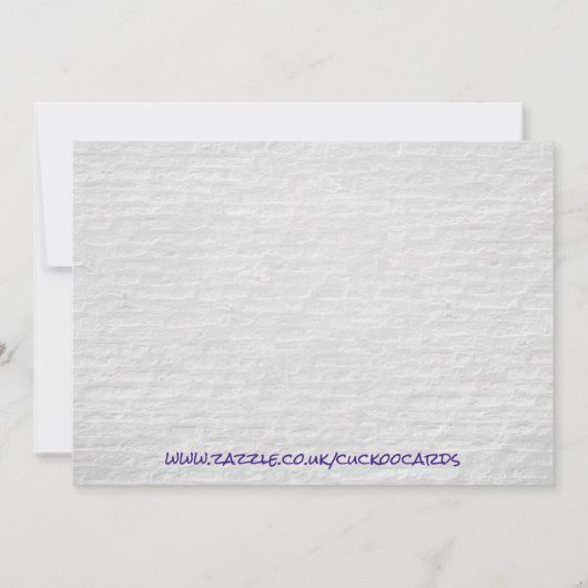 Messy Graffiti Zestiende Kaart (Achterkant)