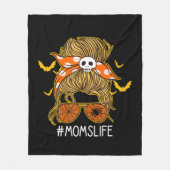 Messy Hair Bun Ma Life spooky Halloween Fleece Deken (Voorkant)