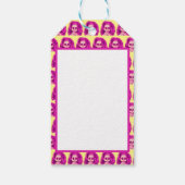 Messy Hair Creepy Doll Head in het roze Cadeaulabel (Achterkant)