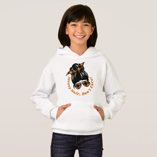 Messy Hair, Don't Care Sweatshirt (Voorkant volledig)