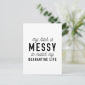 Messy Hair Quarantine Briefkaart (Staand voorkant)