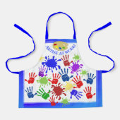 Messy handprints artiest aan het werk kinder schort (Voorkant)