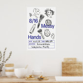 Messy Hands Poster Print Playful Brushstrokes (Keuken)