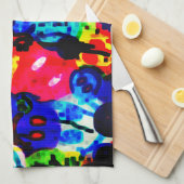 Messy Happy Faces Theedoek (Quarter Fold)