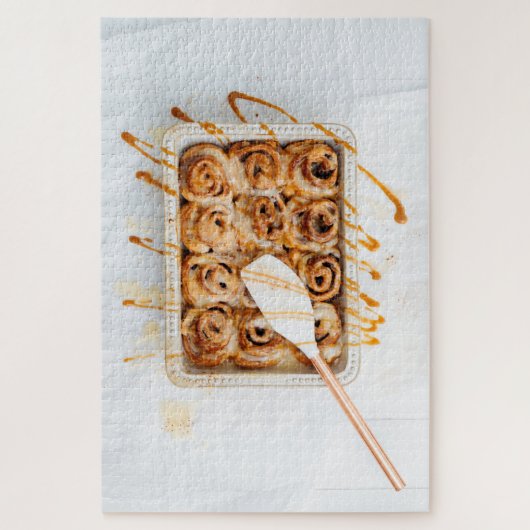 Messy Homemade Cinnamon Rolls Legpuzzel (Verticaal)