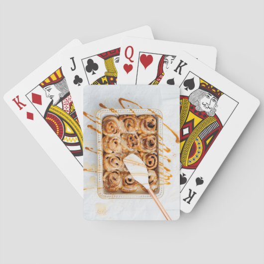 Messy Homemade Cinnamon Rolls Pokerkaarten (Achterkant)