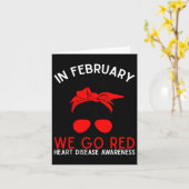 Messy In Februari Gaan We Rode Hart Ziekte Awarene Kaart (Gele Bloem)