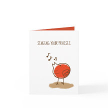 Messy kleine vogel zingen uw lof dank u