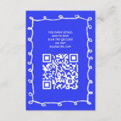 Messy Loops Hand getrokken Aangepaste QR Bar Bat M Informatiekaartje (Voorkant)