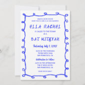 Messy Loops Hand getrokken Aangepaste QR Bar Bat M Kaart (Voorkant)