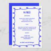 Messy Loops Hand getrokken Custom Bar Bat Mitswa Menu (Voorkant / Achterkant)