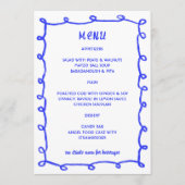 Messy Loops Hand getrokken Custom Bar Bat Mitswa Menu (Voorkant)