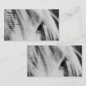 Messy Mane Day Black en White Visitekaartje (Voorkant / Achterkant)