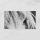 Messy Mane Day Black en White Visitekaartje (Achterkant)