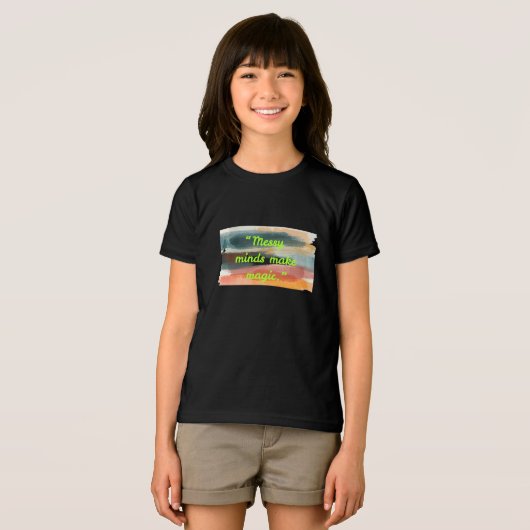 Messy Minds Make Magic | Abstract Brush Stroke Art Tri-Blend Shirt (Voorkant volledig)