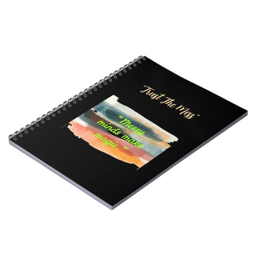 Messy Minds Make Magic | Artistic Brushstroke Notitieboek (Linkerzijde)