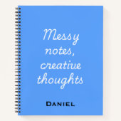 Messy Notes, Creative Thoughts – Notebook Quotes Notitieboek (Voorkant)
