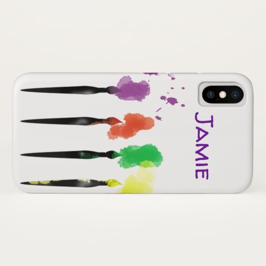 Messy Paint Brushes iPhone / iPad case (Achterkant (horizontaal))