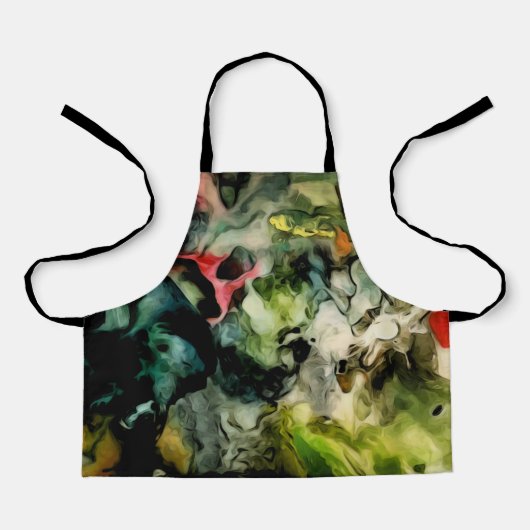 Messy Palette Cool Abstract Patroon Schort (Voorkant)