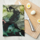 Messy Palette Cool Abstract Patroon Theedoek (Quarter Fold)