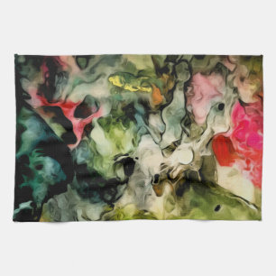 Messy Palette Cool Abstract Patroon Theedoek