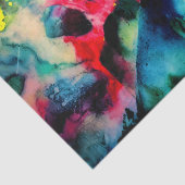 Messy Palette Cool Abstract Patroon Tissuepapier (Detail)