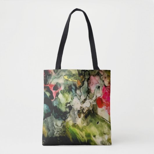 Messy Palette Cool Abstract Patroon Tote Bag (Voorkant)