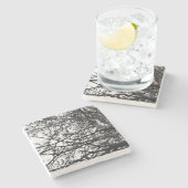 Messy PineCones Stenen Onderzetter (Zijkant)