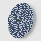 Messy polka dots, trendy inktpatroon. grote klok (Hoek)