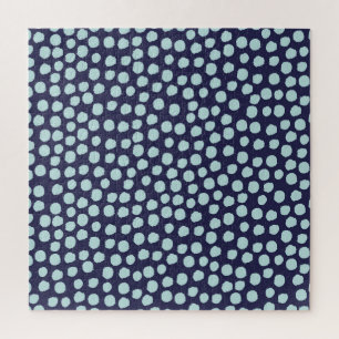Messy polka dots, trendy inktpatroon. legpuzzel