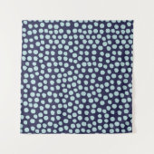 Messy polka dots, trendy inktpatroon. wandkleed (Voorkant (horizontaal))