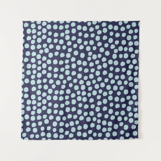 Messy polka dots, trendy inktpatroon. wandkleed (Voorkant)