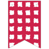 Messy Red en White, ingecheckte Gingham-vierkanten Vlaggetjes (Tweede vlag)