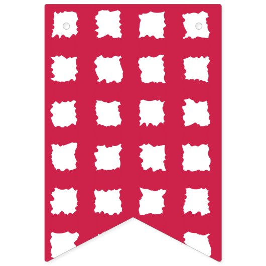 Messy Red en White, ingecheckte Gingham-vierkanten Vlaggetjes (Tweede vlag)