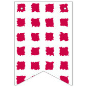 Messy Red en White, ingecheckte Gingham-vierkanten Vlaggetjes (Eerste vlag)