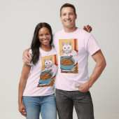 Messy Spaghetti Cat - Hergé-geïnspireerde T-Shirt  (Unisex)