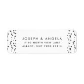 Messy Tiny Inky Spots Bruiloft Retouradres Etiket (Voorkant)