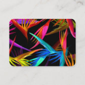 Messy Tropical Garden Black RSVP Informatiekaartje (Achterkant)