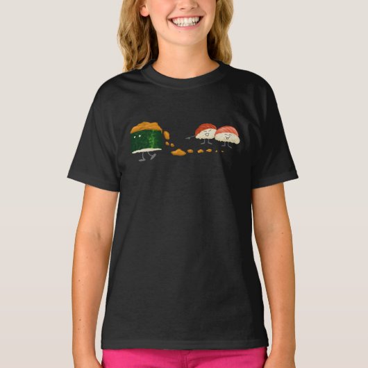 Messy Uni Funny Sushi T-shirt (Voorkant)