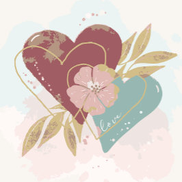 Messy Waterverf Love Hearts Cadeaupapier