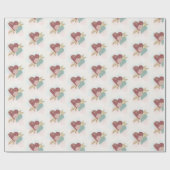 Messy Waterverf Love Hearts Cadeaupapier (Vlak)