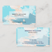 Messy waterverven penseelstreken visitekaartje (Voorkant / Achterkant)